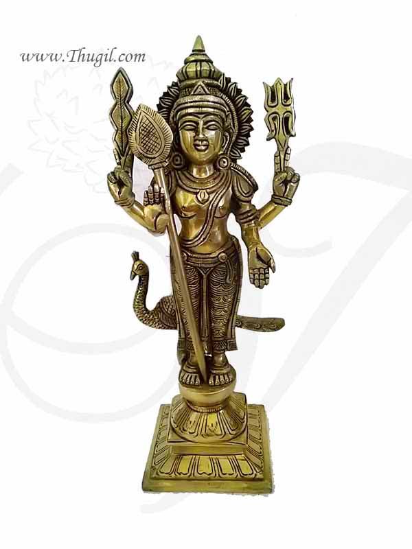 12 inches KARTIKEYA Murugan Murugar Brass Statue Buy Now