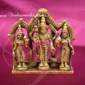 Murugan Valli Deivanai Brass Statue Available online 4 inches