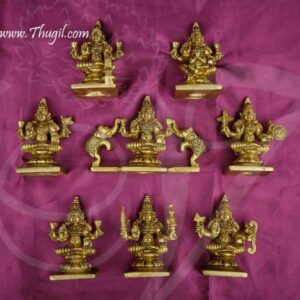 Ashtalakshmi brass set of 8 Ashta Lakshmi Statues Buy Now 4"
