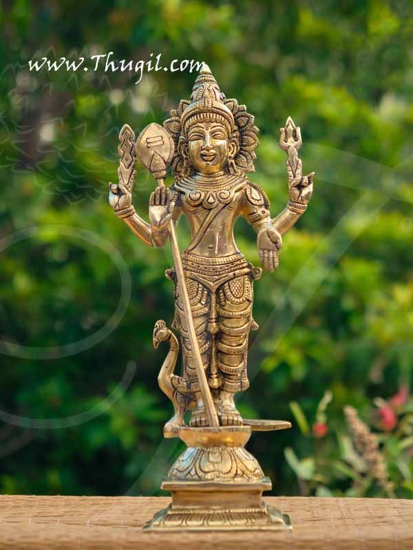 Lord Murugar Karthikeya Brass Statue Buy Now 12"