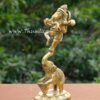 Brass Nritya Ganapati Ganesha Standing on Elephant Statue Buy Now 6.5"
