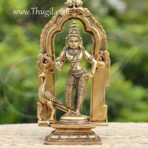 Brass Bala Murugan Karthegeyan With Peacock Statues Buy Now 7"