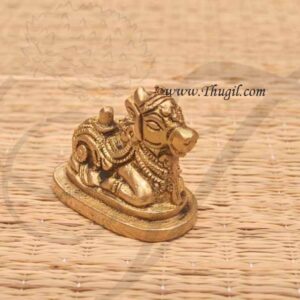 Brass Nandi Statue India Bull for Lord Shiva Buy Now 1.8 inches