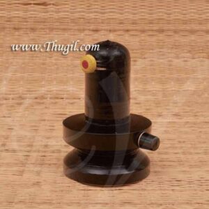 Black Wooden Shiva Lingam Idol Buy Now 3"