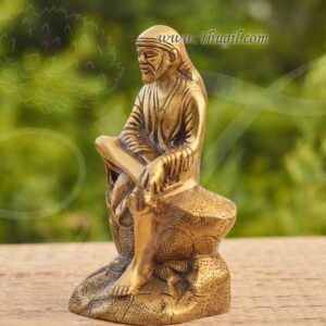 Lord Sai Baba Brass Statue 8.5"