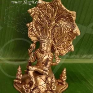 Brass Lord Dakshinamurthy Statue 7"