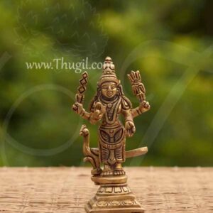 Lord Murugar Karthikeya Brass Statue Buy Now 4 inches