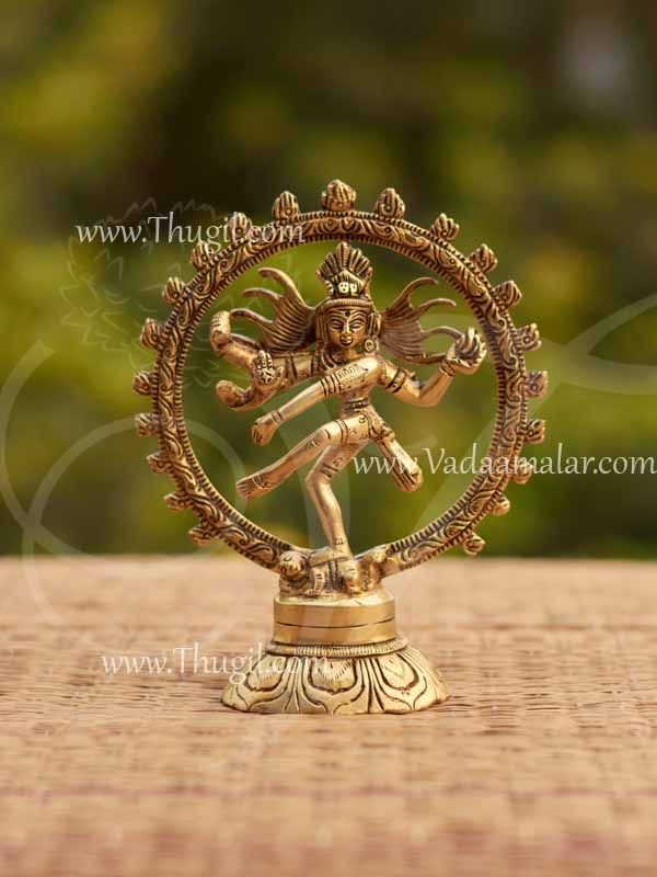 Nataraja Dancing Shiva Statues in Brass 5 inches Good Quality