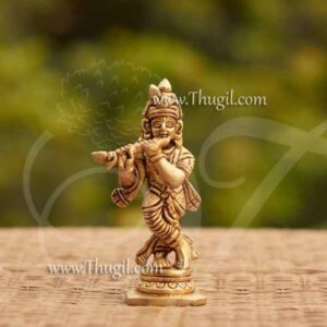 Lord Krishna Brass Statue 4 inches Buy Now