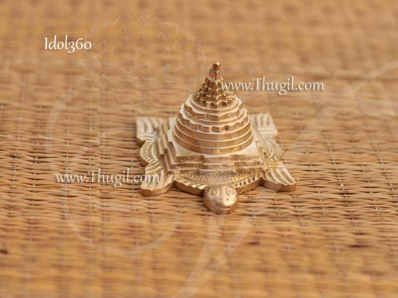 Brass Statue of Tortoise Meru Shree Yantra Buy Now 2.5"