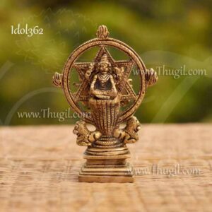 4" Brass Chakrathazhwar Chakra Perumal Vishnu Hindu Idols Buy Now
