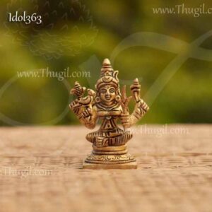 Kamakshi Amman Brass Goddess Kanchi Devi Statue 3 inches