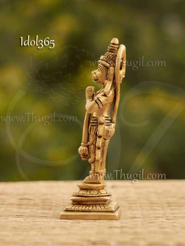 Brass Hanuman Statue available Anjaneyar Idol 6 inches