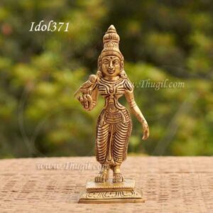 Goddess Meenakshi Statue of Brass Hindu Idol Statue Buy Now 6.5 inches