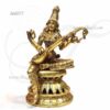 Saraswathi Brass Statue Veena Goddess of Learning 12 inches
