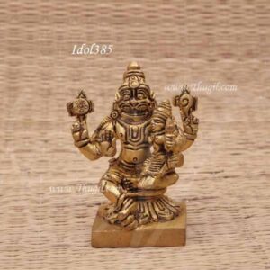 Lord Lakshmi Narasimhar Narasimha with Lakshmi Brass Idol 3 inches