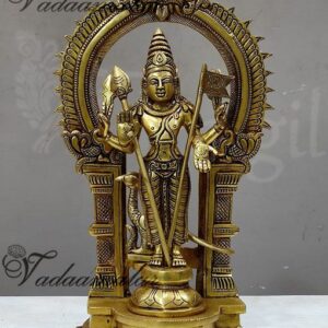 Brass Lord Murugar Karthikeya Statue 12 Inches