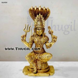 Brass Idol of Goddess Mariamman Statue Karumaiamman 11 Inches