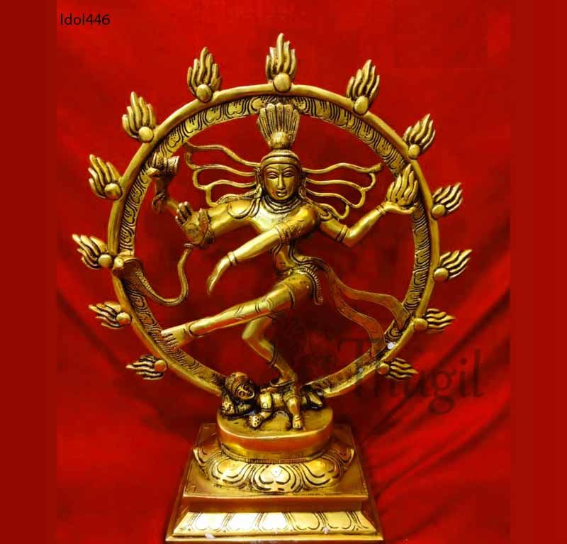 Brass Lord Nataraja Shiva Statue Dancing Shiva Dance Stage 18 inches