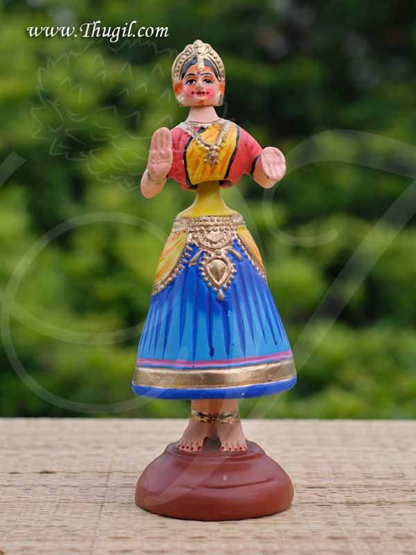10 inches Thanjavur Thalaiyatti Bommai Tanjore Dancing Doll