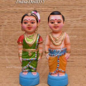 India Tamil Mama-Mami Iyer Indian Golu Doll Bommai 7.5 Inches