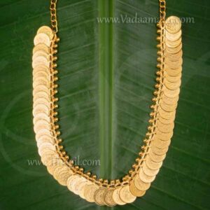 10 inches Coin Necklace Kasumalai Long Lakshmi Necklace Kuchipudi Jewelry