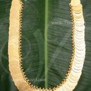 2 feet Long Coin Necklace Kasumalai Lakshmi Sringhaar Jewellery