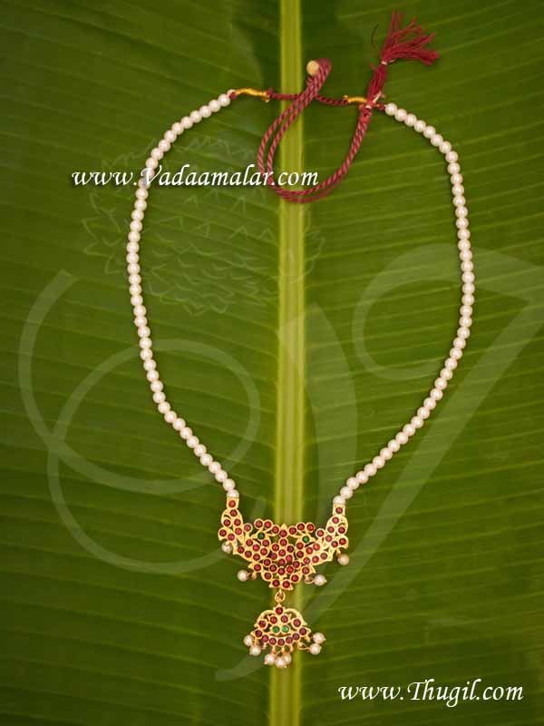 Long Pearl Kemp Necklace Temple Jewellery Buy Now