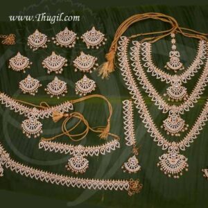 Goddess Deity Decoration for Indian God Jewellery 3 step necklace Full Set 8 pcs Buy Now