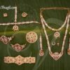 White With Maroon Swamy Jewellery Set