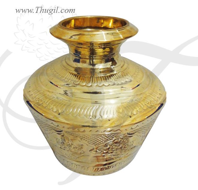 7.5" Brass Ashtalakshmi Kudam Kalasham Buy Now