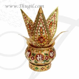 9" Meenakari Stainless Steel Kalasam Sombu with Coconut Buy Now