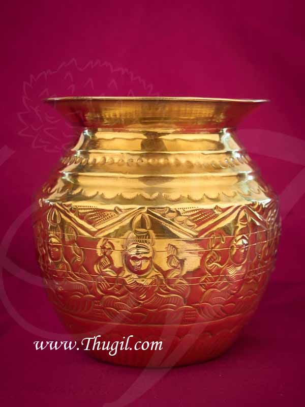 5" Brass Ashtalakshmi Kalasham Buy Now