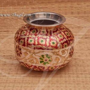 Meenakari Stainless Steel Kalasam Sombu Large Decorated Kodam Buy Now