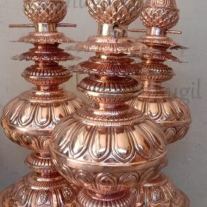 Copper Kalasham Kalash Temple Kopuram for Kalash 21 Inches