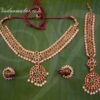 Kemp Short Necklace Matching Earring and Chutti Set Buy Now