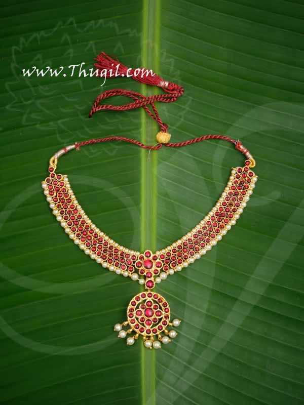 Marron Stone Pendant with Beads Short Necklace for Buy Now