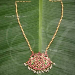 Kemp With Golden Beads Haram Temple Jewellery Decoration Jewellery 11 inches