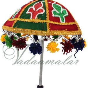 Umbrella Hindu Idol Deity Altar Ganesha Pillayar Decorations Height 8.5 inches