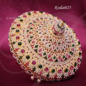 Umbrella Multi Colour Stones Chhaata Ganesha Murugar Krishna 10.5 inches