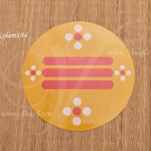 Nilaivasal Sivan Pattai Sticker Kolam Mugalu 6.8 inches 4 Pieces