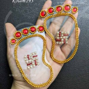 Small Krishna's Feet Design Footprints Sheet for Janmashtami - 3.5 inches