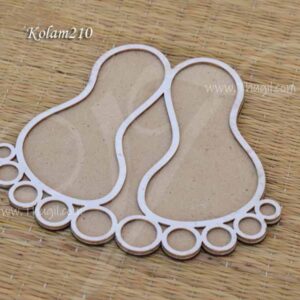 Lord Krishna's Feet Design CardBorad Footprints for Janmashtami 5 inches
