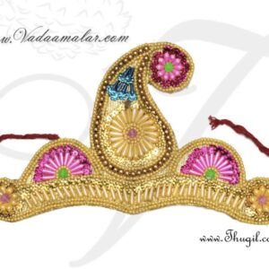 Lord Krishna Gopal Crown Accessories for Deity Kids Children Fancy Dress