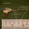 Lord Krishna Small Deity Flute Jewellery Bansuri With Stones 2.2 inches