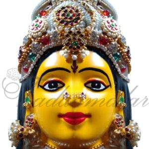8" Goddess Lakshmi Mask Vara Laksmi Face with Decorations