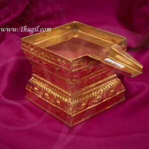 Brass Abhishekam Stand Peedam for Hindu Statues Dieties 4 Inches