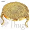Carved Brass Pedestal Stand Chowki For Idols and Statues Manai Festival