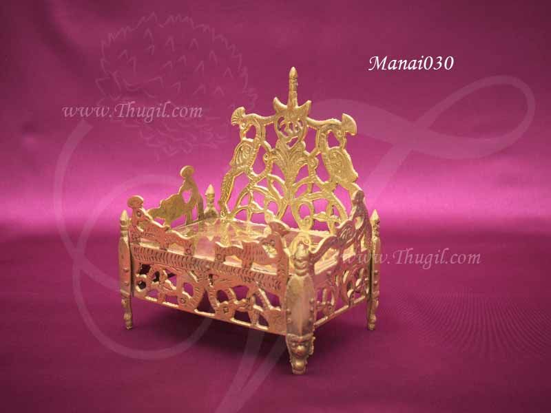 Peedam Brass Manai For Idols Stand and Statues 5 Inches