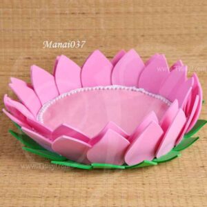 Pink Lotus Ganapathi Stand Foam Large Kamal Peedam 13 inches